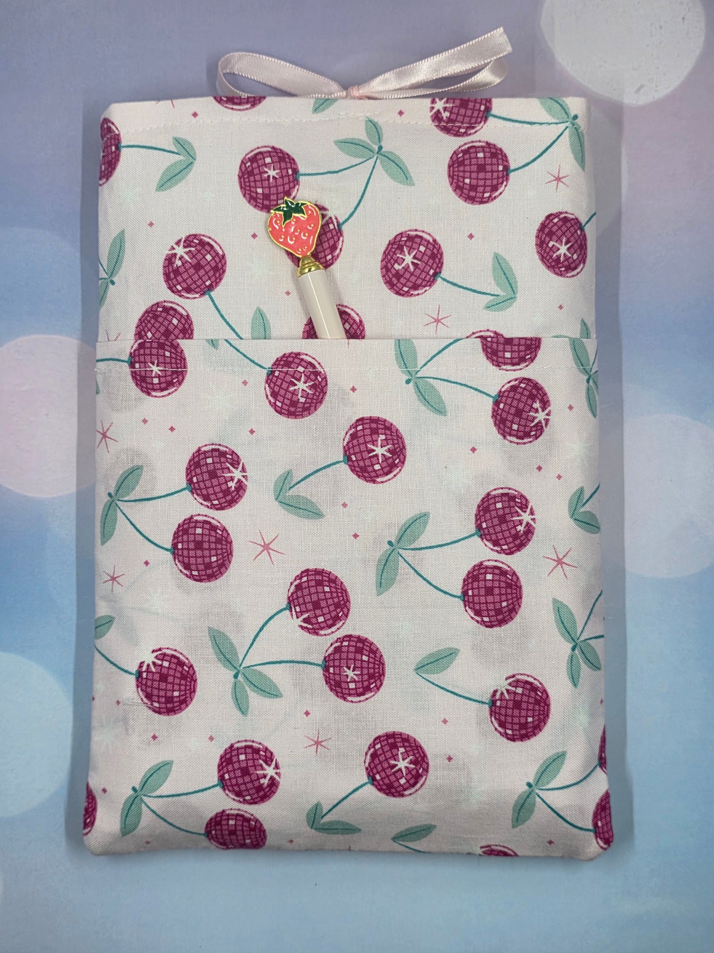 Pink cherry Book/Kindle sleeve