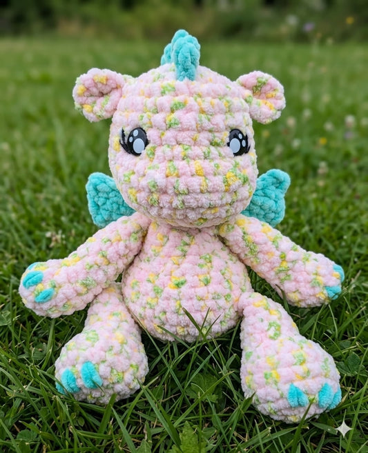 Floral/pink dragon